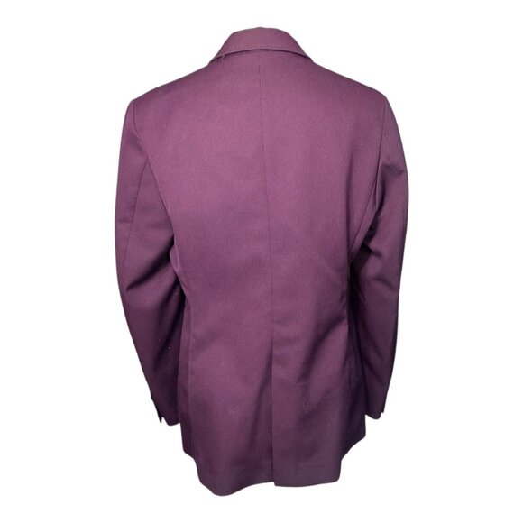 Ines De La Fressange Uniqlo Womens Burgundy Blazer Size M Two-Button Lined - Picture 4 of 9